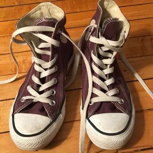 Purple Converse High Tops